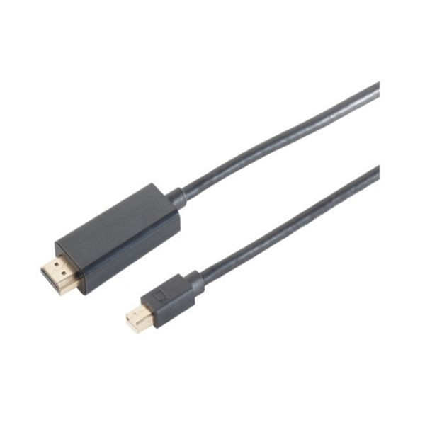 S-Conn Mini Displayport Stecker 1.2 auf HDMI A Stecker, 4K2K, schwarz 1m, 10-53025