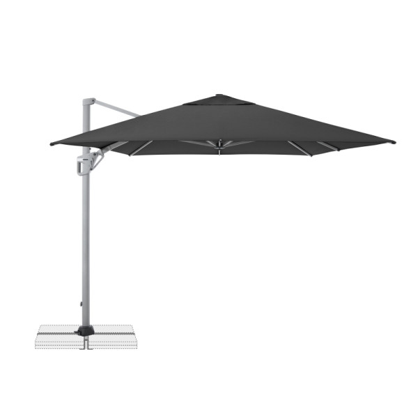 doppler Active NEO Side ca. 260x350/8tlg. Design 840 anthrazit Gestellfarbe Silber, Sonnenschirm, 440219840