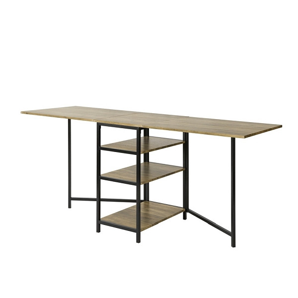 SoBuy Schreibtisch mit 3 Regalen Holzfarbe 180x60x76.5cm, Funktional, FWT62-N