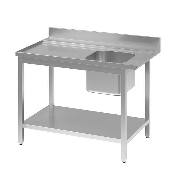 Vaiotec TOPLINE Zulauftisch 700, 1 Becken rechts, Anbauseite links L: 1600 mm, 11514