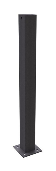 Schake Stilpoller aus Vierkantrohr 80x80mm, mit Flachkopf, ca 900mm Überflur feuerverzinkt und DB 703 beschichtet, ortsfest zum Aufdübeln, 4081PB