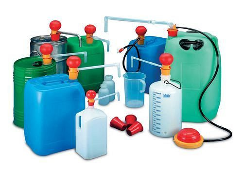 DENIOS OTAL-Handpumpe aus PVDF für Säuren und Laugen, 20 l/min, 179489