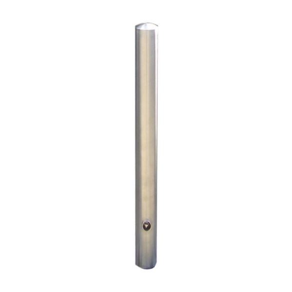 Stein HGS Absperrpfosten -Bollard-, herausnehmbar, mit Dreikantverschluss, DIN 3223 / inkl. Bodenhülse, 2 Ösen (180°), 4089f-2