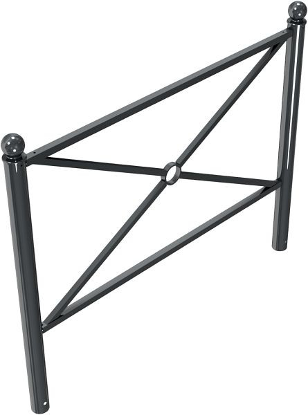 Schake Stadtzaunelement, mit Kugelkopf, Länge: 1500 mm, 418_7445B