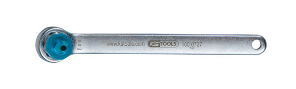 KS Tools Bremsen-Entlüftungsschlüssel, extra kurz, 8 mm, blau, 160.0727