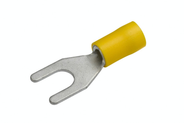 HELLA Leitungsverbinder, mit Gabelkopf, gelb, von: 4.0mm², bis: 6.0mm², Gabelverbinder, Bohrung-Ø: 6.5mm, 8KW 744 785-003