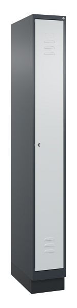 C+P Umkleidespind Classic PLUS, Sockel, 1950x250x500mm, 7016/7035, Zylinderschloss, 080020-19 S10028