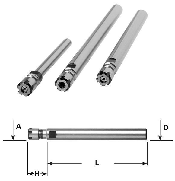 MACK Spannzangenfutter ER 11 MINI, Zylinder Ø 12 x 140 mm, 13-7812-12-11M-140