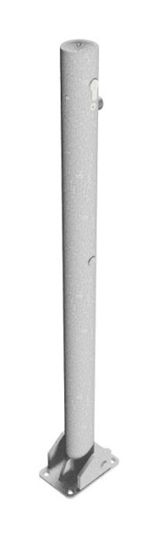 Schake Absperrpfosten Stahlrohr Ø 60 x 2,5 mm umlegbar mit Profilzylinderschloss, für Dübel Befestigung mit Bodenplatte, 460UZ