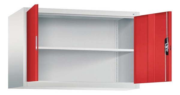 C+P Aufsatzschrank Acurado, H790xB1200xT500mm, Farbe: Lichtgrau / feuerrot, Muldengriff, 9485-000 S10186