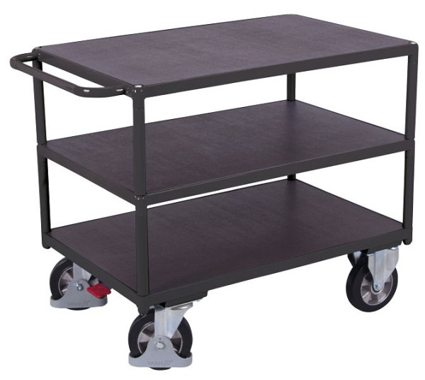 VARIOfit Schwerlast Tischwagen mit 3 Ladeflächen, Ladefläche: 1.195 x 800 mm, RAL 7016 anthrazitgrau, sw-800.617/AG