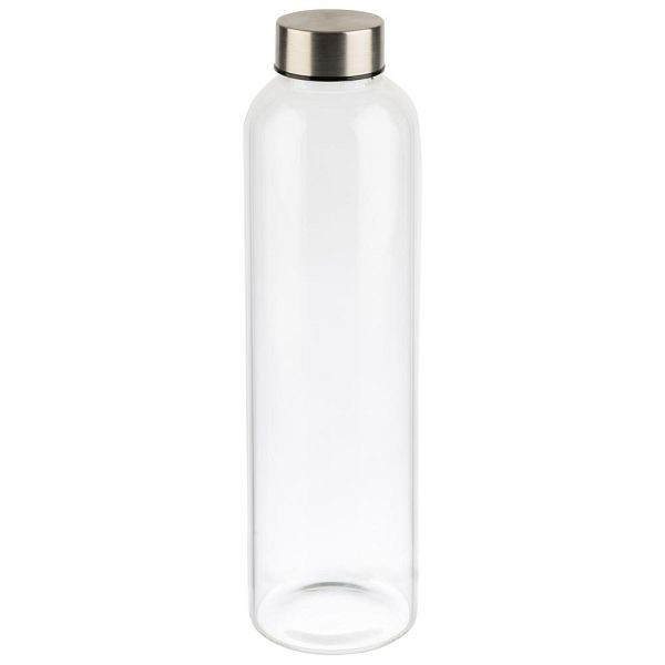 APS Trinkflasche, 7 x 7, Höhe 26,5 cm, Ø 7 cm, 0,75 Liter, Glas, transparent, 66908