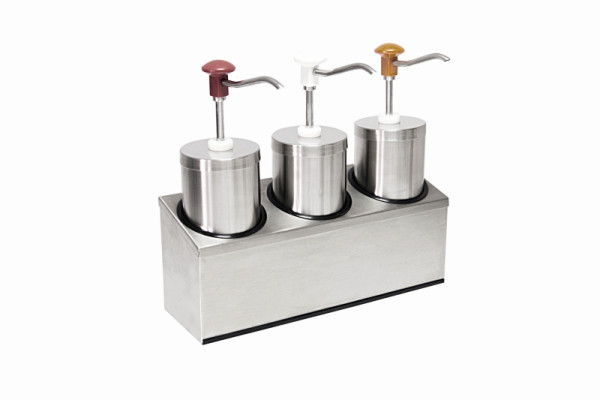 Schneider Dosierspender rund 3fach, Inhalt 3x 2,25Liter, Höhe: 355 mm x Ø117mm, 152422