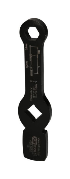 KS Tools 3/4" Schlag-Sechskant-Schlüssel mit 2 Schlagflächen, 30mm, 460.5061