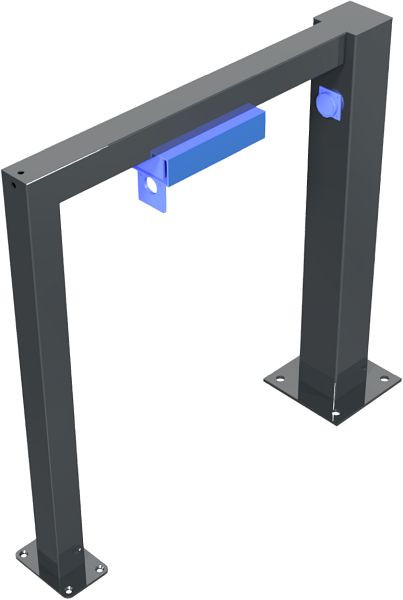 Schake Anlehnbügel aus Vierkantrohr 100x100mm / 60x60mm Breite: 800mm Gesamthöhe: 800 mm, 454_080PBEL