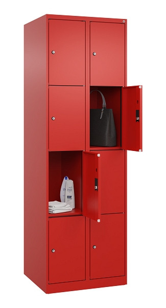 C+P Schließfachschrank Evolo PLUS, 8 Fächer, 1850x600x500mm, 3020/3020, 049000-204 S10025