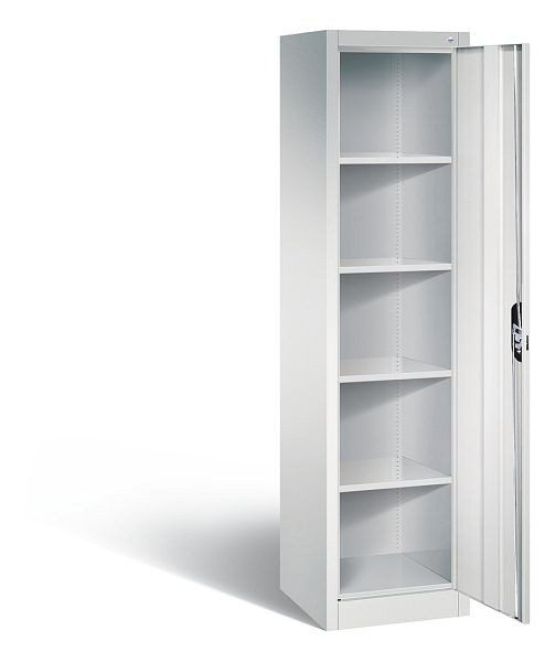 C+P Büroschrank Acurado, H1950xB502xT500mm, Farbe: Lichtgrau, Muldengriff, 5 OH, 9235-000 S10193