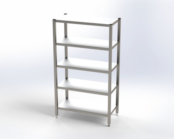 KEK Reinraumregal mit glatten Böden, BxTxH: 1000 x 600 x 1750 mm, 5372278300