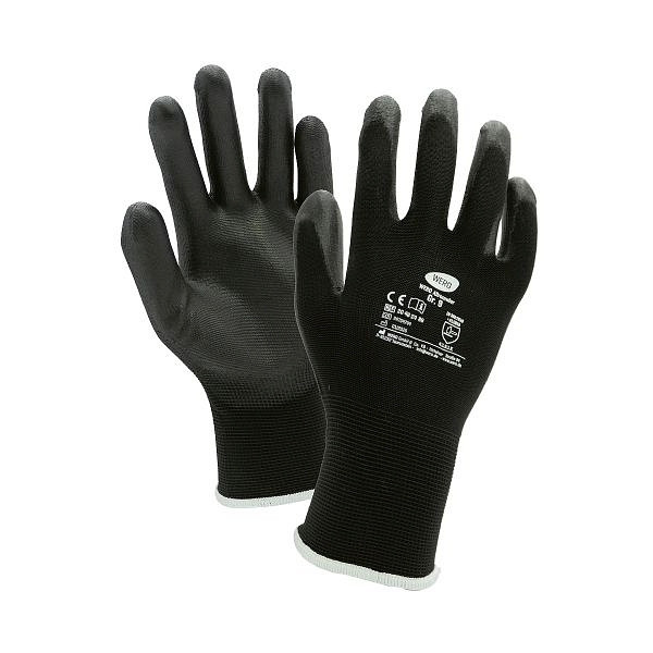 WERO Allrounder Feinstrickhandschuh, schwarz, Größe 6, VE: 12 Paar, 20462486