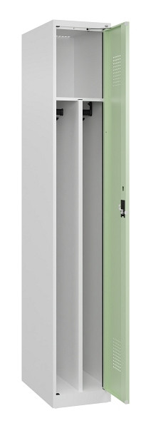 C+P Spind Evolo PLUS, 1 Abteil, 1850x300x500mm, 9016/6019, Verschluss Zylinderschloss, 049000-10F S10046