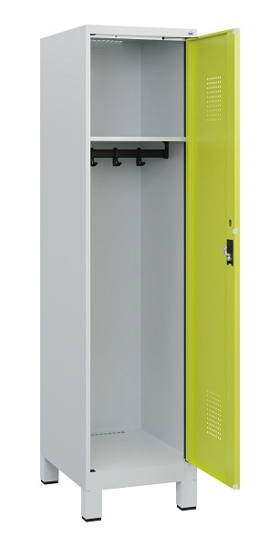 C+P Spind Evolo PLUS, Füße, 1 Abteil, 1630x400x500mm, 7035/0024, Zylinderschloss, 0490105-12 S10042