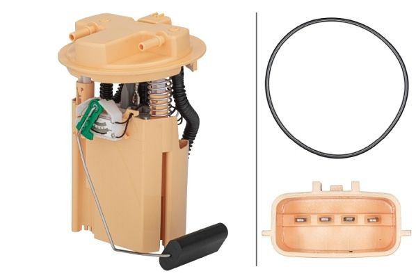 HELLA Kraftstoff-Fördereinheit, 12V, elektrisch, 4-polig, mit Dichtung, 8TF 358 303-011