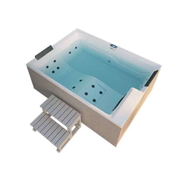 HOME DELUXE Outdoor Whirlpool NIMBUS DELUXE mit Treppe und Thermoabdeckung, 60994