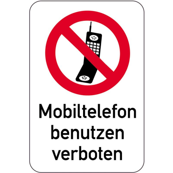 Stein HGS Sonderschild, Mobiltelefon benutzen verboten, 14974