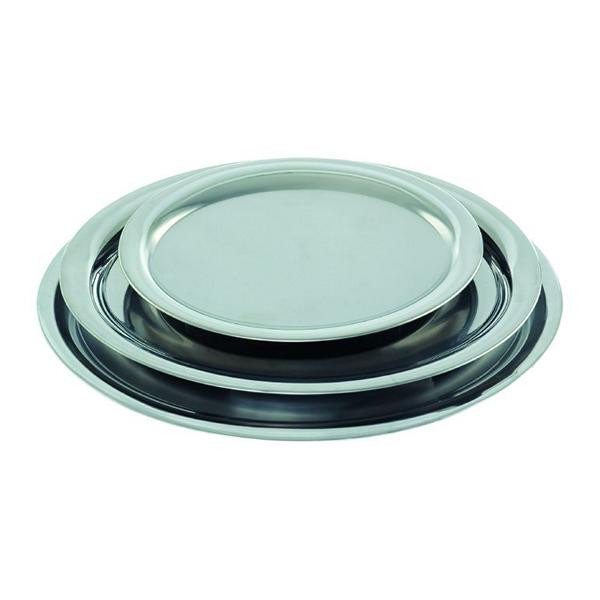 Schneider Serviertablett oval 19,5 x 26,5 cm, Edelstahl, mit gebördeltem Rand, poliert, 154042