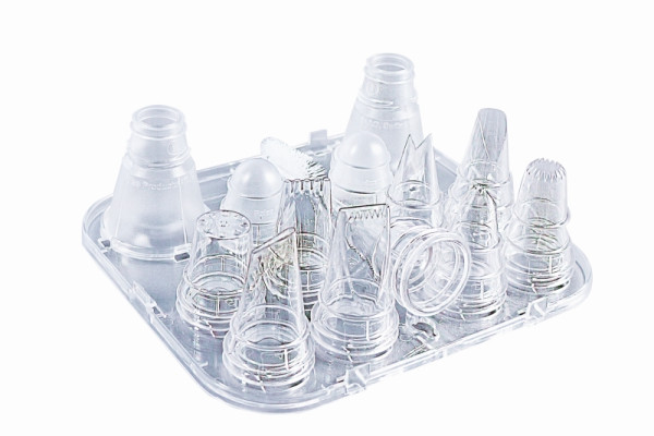 Schneider Tüllen Kassetten-Set aus Polykarbonat, transparent, 8 Dekortüllen, 1 Berliner Tülle, 196620