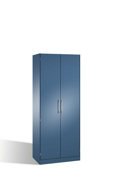 C+P Flügeltürenschrank Asisto, H1980xB800xT435mm, Farbe: Fernblau, Bügelgriff, 5 OH, 141003-000 S10181