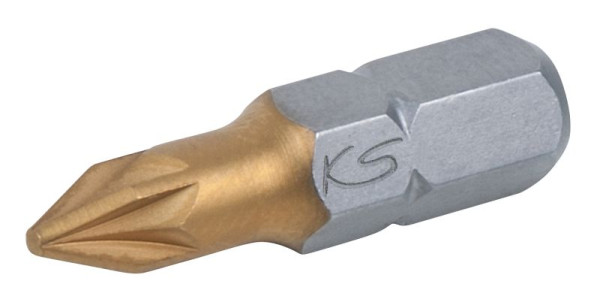KS Tools 1/4" TiN Bit, 25mm, PZ2, 911.2624, 4042146553756