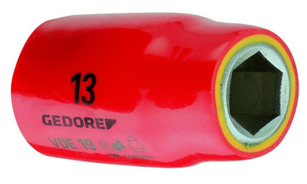 GEDORE 16 mm VDE-Steckschlüssel-Einsatz 1/2", 6-kant, 1439294