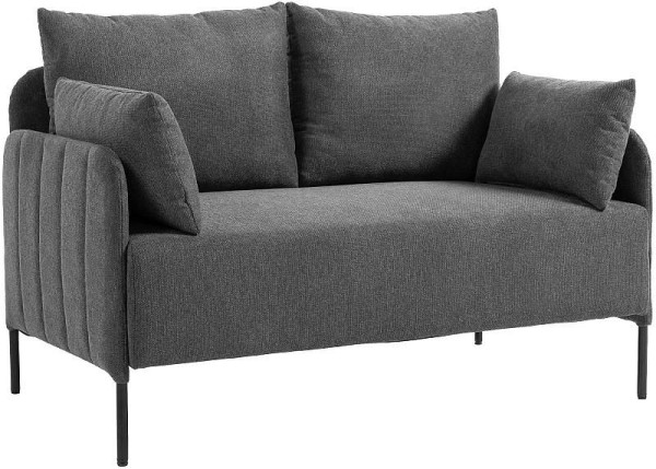CLP Ziden Couch 2 Sitzer Stoff, dunkelgrau, 326882