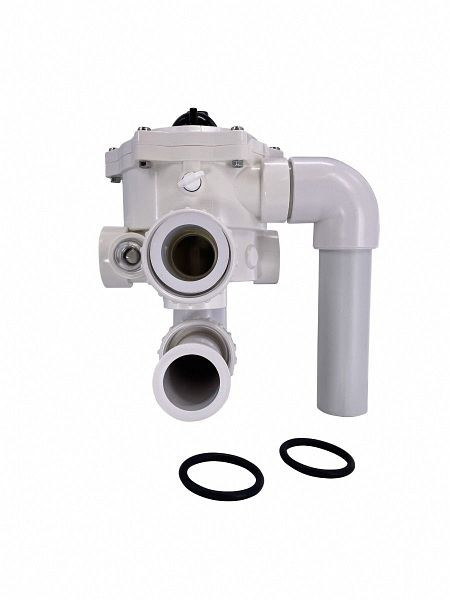 OKU Hawaii 6-Wege Side-Mount-Ventil VS 1 1/2" komplett für QS 600 verrohrt IG 1 1/2" unverklebt inkl. 2 x Dichtring 2 1/4", 522000601