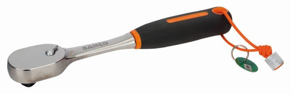 Bahco 1/4" Umschaltknarre, 72 Zähne, 5° Rückschwenkwinkel mit Dyneema Sicherungssschnur, TAH8150-1/2