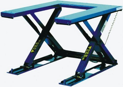 PROMAG Flachform Hubtisch, Tischplatte 1400x1200 mm, Traglast 2000 kg, U-förmige Platte, 05-047