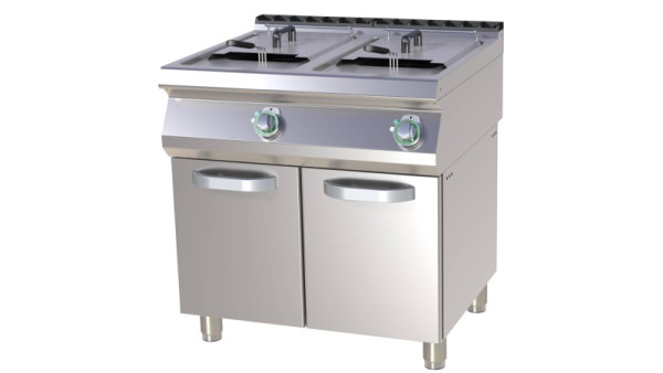 A&S Gastro Elektro-Fritteuse mit Unterschrank 2x 13 Liter, FE-780-13E