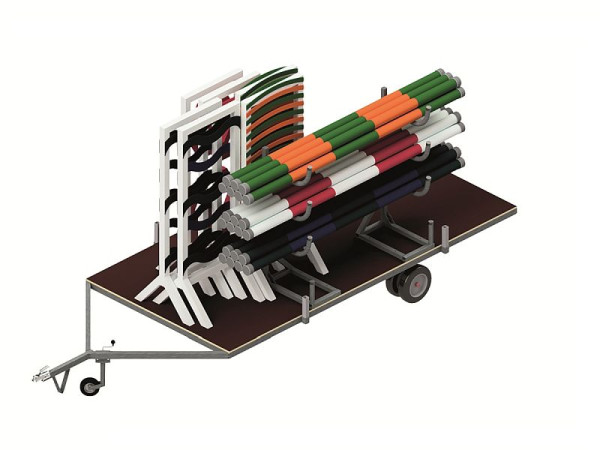 Growi Hindernisstangen-Wagen, 2000 mm Breite x 4000 mm Länge, 10153600