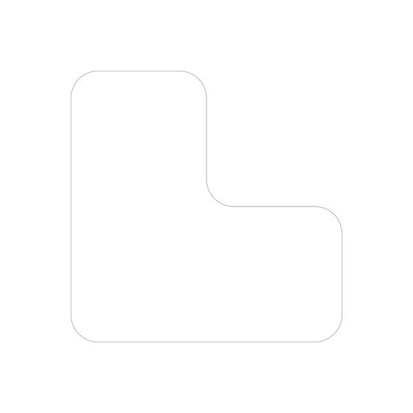Eichner Stellplatzmarker "L-Stück", Schenkelbreite 50 mm, Länge 100x100 mm, für glatte oder leicht rauhe Gründe innen, weiß, 9225-20010-070