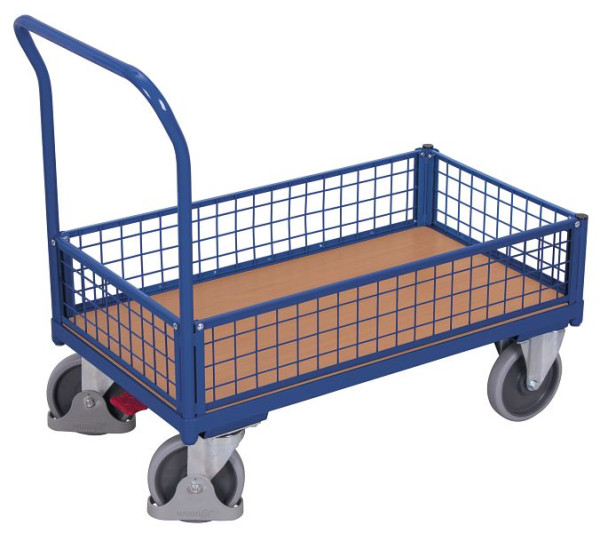 VARIOfit Kastenwagen mit Draht, Ladefläche: 860 x 450 mm, RAL 5010 enzianblau, sw-500.457