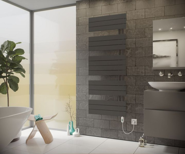 Ximax Elektrischer Handtuchwärmer P2-Open 1720 mm x 600 mm 900 Watt Typ 2 Anthrazit RAL 7016, 10725