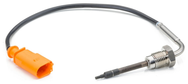 HELLA Sensor, Abgastemperatur, 2-polig, geschraubt, Kabel: 230mm, 6PT 014 494-201