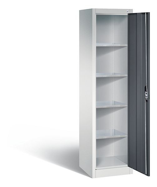 C+P Werkzeugschrank Acurado, H1950xB502xT500mm, Farbe: Lichtgrau / Schwarzgrau, Muldengriff, 8901-00 S10245