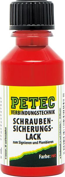 Petec Schraubensicherungslack, Rot, VE: 0,02 Liter, 90220, 4013558902203