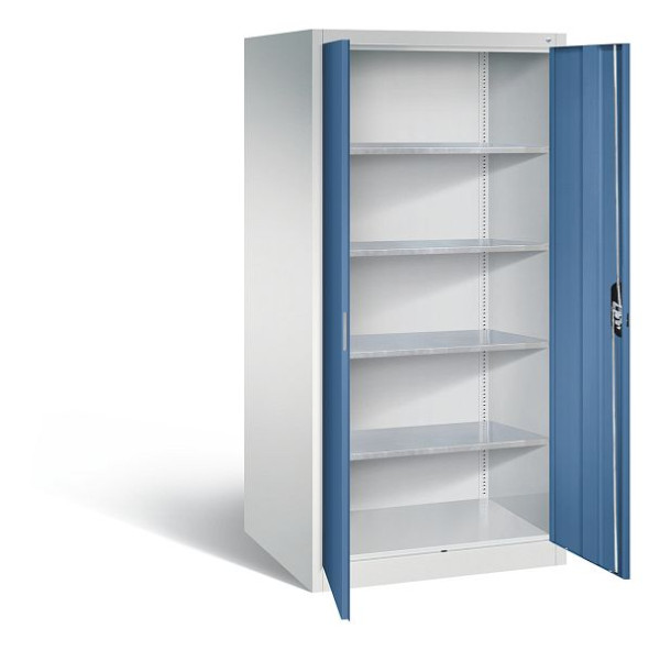 C+P Werkzeugschrank Acurado, H1950xB930xT800mm, Farbe: Lichtgrau / Fernblau, Muldengriff, 8924-00 S10183