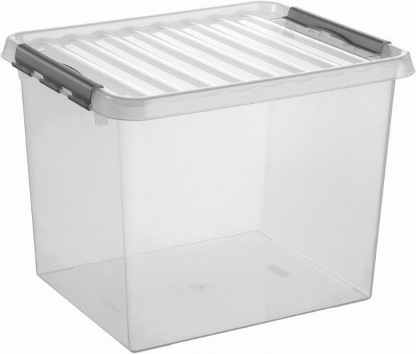 helit Aufbewahrungsbox "the q-line" 52L, VE: 6 Stück, transparent, H6162702