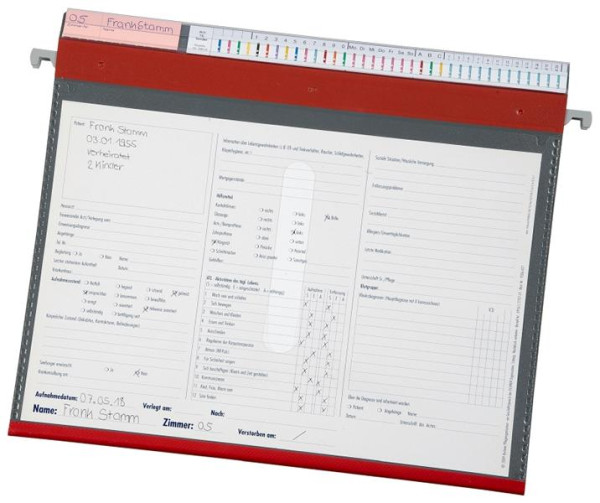 BOI Pflegemappe, stationär PMH2R, grau/rot, 9108-02076