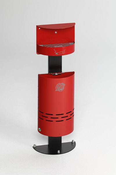 VAR Ascher/Abfall-Kombination H 98, rot (RAL 3000), 28710