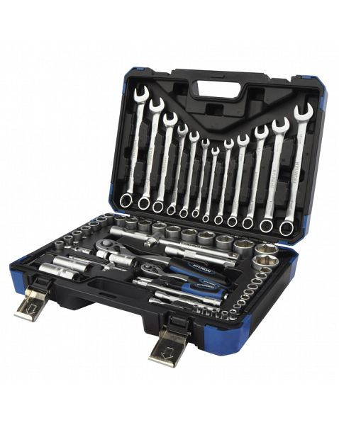 HYUNDAI Werkzeugset 59656, 61-teilig, Steckschlüsseln, Ring- und Maulschlüssel, SET K56